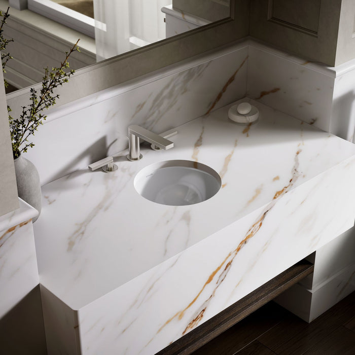 KOHLER K-2298 Compass 13-1/4" Round Drop-in/undermount Bathroom Sink, No Overflow