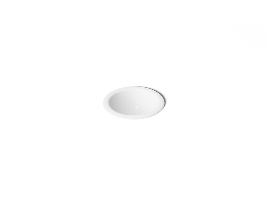 KOHLER K-2298 Compass 13-1/4" Round Drop-in/undermount Bathroom Sink, No Overflow