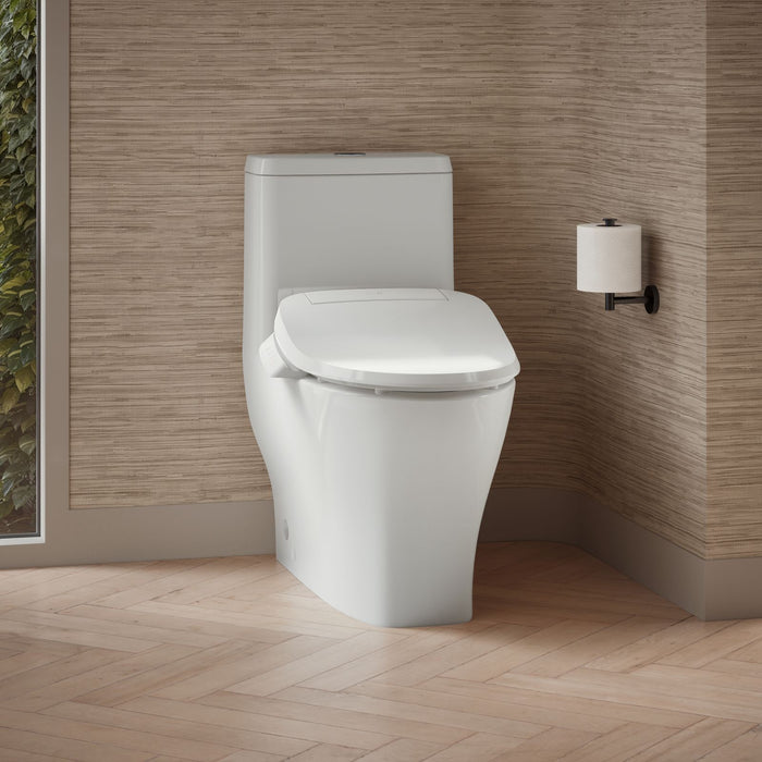 KOHLER K-23188-HC Reach Hidden cord one-piece compact elongated toilet with skirted trapway, dual-flush