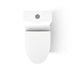 KOHLER K-23188 Reach One-piece Compact Elongated Toilet with Skirted Trapway, Dual-flush