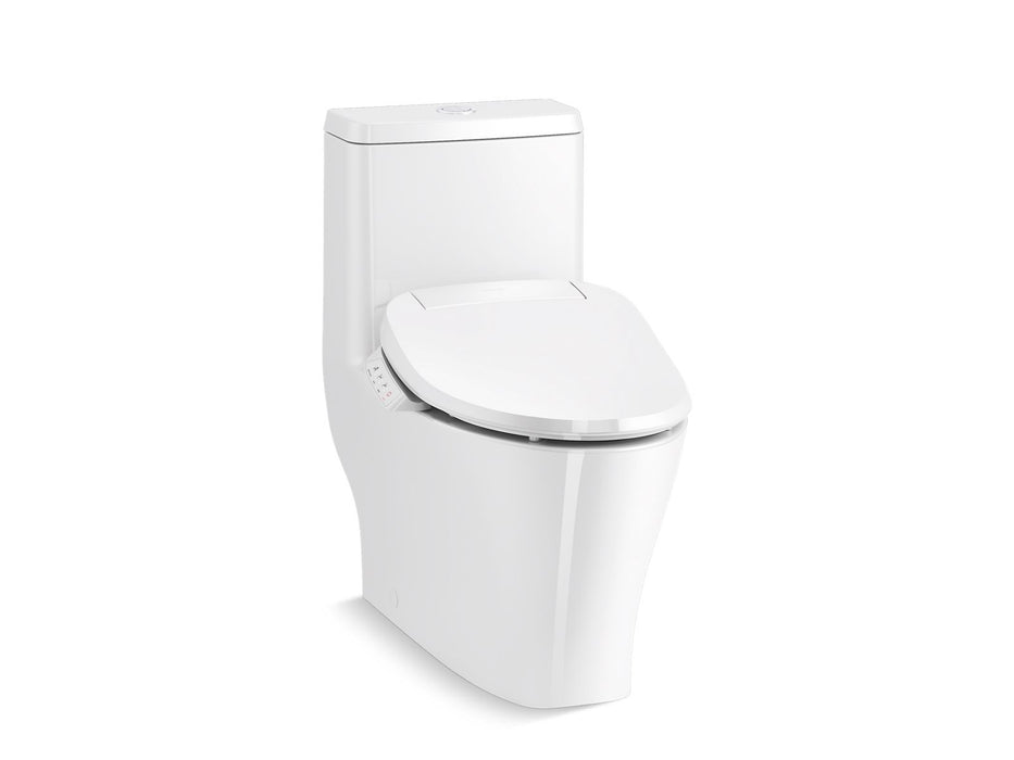 KOHLER K-23188-HC Reach Hidden cord one-piece compact elongated toilet with skirted trapway, dual-flush