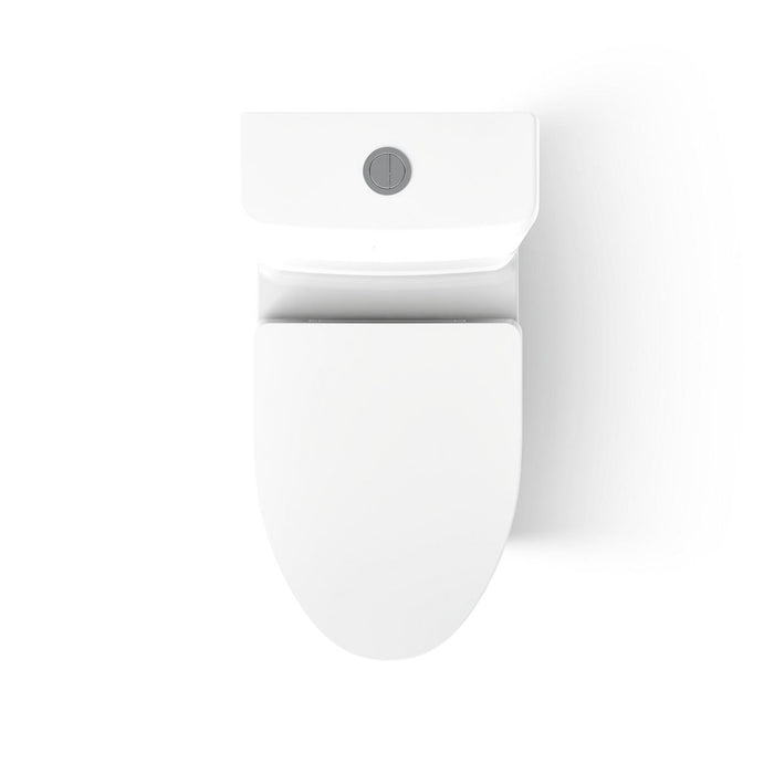 KOHLER Reach One-piece compact elongated toilet with skirted trapway, dual-flush