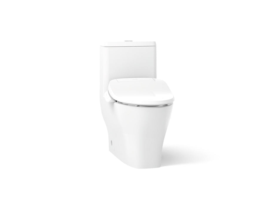 KOHLER K-23188-HC Reach Hidden cord one-piece compact elongated toilet with skirted trapway, dual-flush