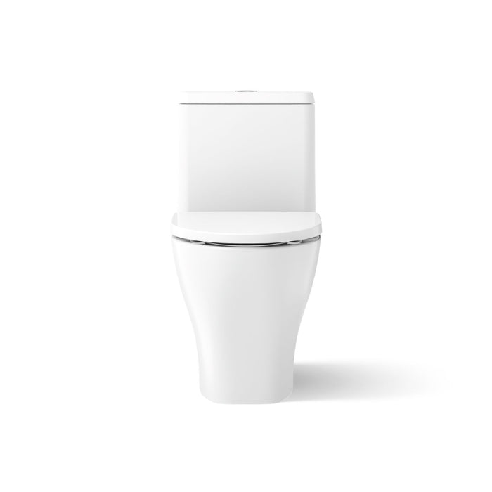 KOHLER K-23188 Reach One-piece Compact Elongated Toilet with Skirted Trapway, Dual-flush