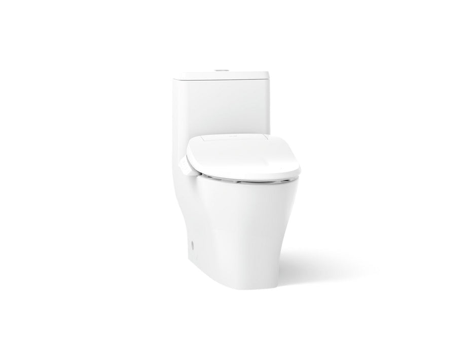 Kohler Reach Hidden cord one-piece compact elongated toilet with skirted trapway, dual-flush