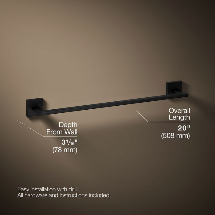 KOHLER KOHLER K-23284 Square 18" towel bar