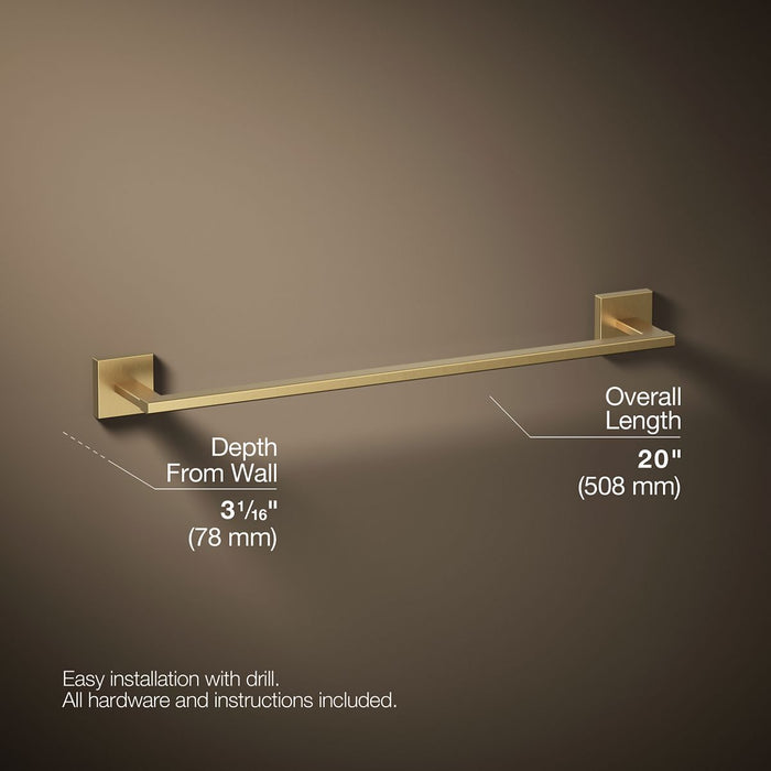 KOHLER KOHLER K-23284 Square 18" towel bar