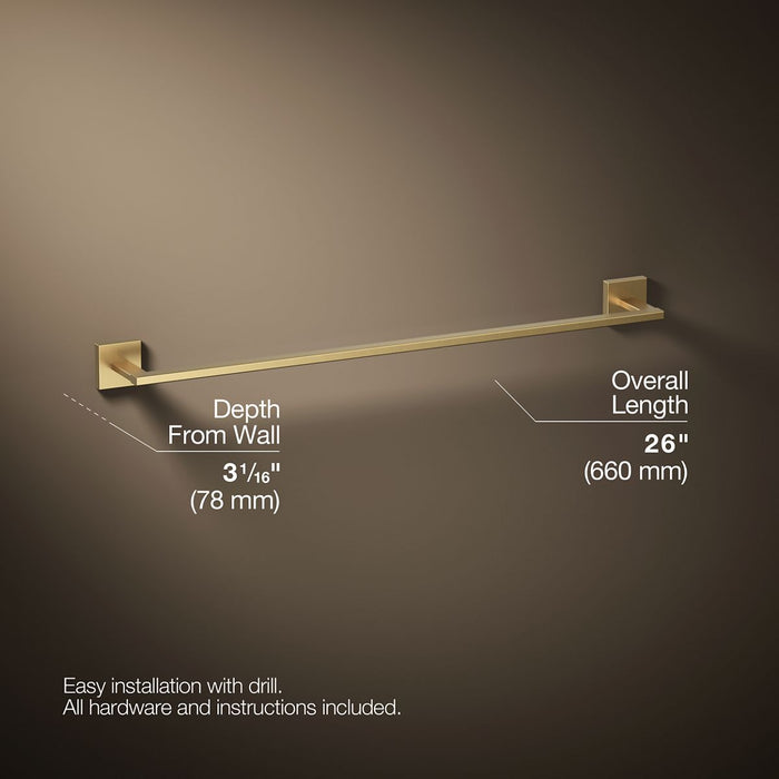 KOHLER Square 24" towel bar