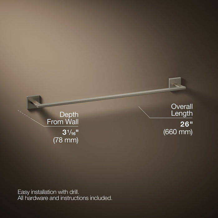 KOHLER Square 24" towel bar