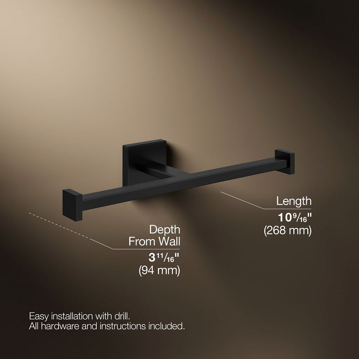 KOHLER Square Double toilet paper holder