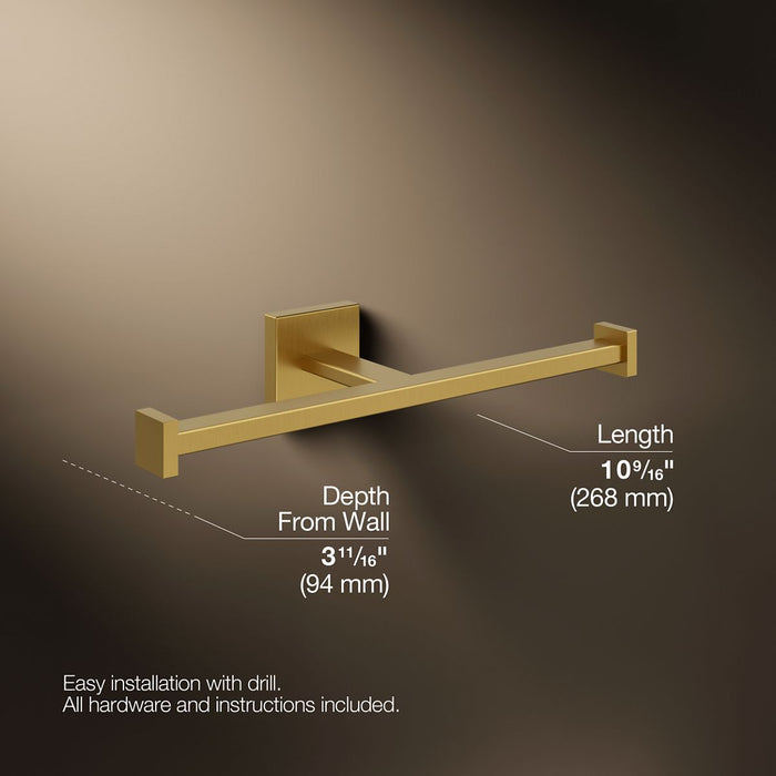 KOHLER Square Double toilet paper holder