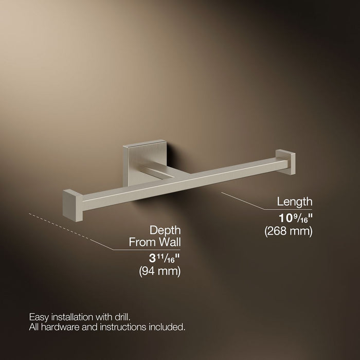 KOHLER Square Double toilet paper holder