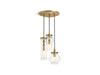 KOHLER K-23341-PE03 Damask 12" pendant, moderne brushed gold - view 2