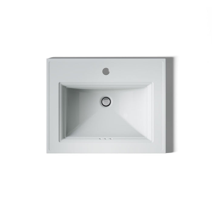 Kohler Memoirs 22-3/4" rectangular drop-in bathroom sink