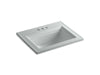 Kohler Memoirs 22-3/4" rectangular drop-in bathroom sink