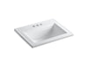 Kohler Memoirs 22-3/4" rectangular drop-in bathroom sink