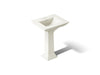 KOHLER K-2344-4 Memoirs 25" rectangular pedestal bathroom sink, biscuit