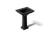 KOHLER K-2344-4 Memoirs 25" rectangular pedestal bathroom sink, black black