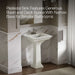 KOHLER K-2344-4 Memoirs 25" rectangular pedestal bathroom sink, dune - view 4