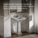 KOHLER K-2344-4 Memoirs 25" rectangular pedestal bathroom sink, ice grey - view 5