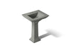 KOHLER K-2344-4 Memoirs 25" rectangular pedestal bathroom sink, thunder grey