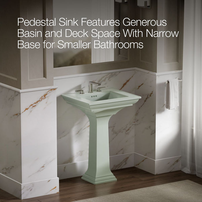KOHLER K-2344-8 Memoirs Stately Pedestal Sink Combination with 8" Widespread