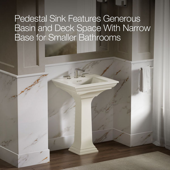 KOHLER K-2344-8 Memoirs Stately Pedestal Sink Combination with 8" Widespread