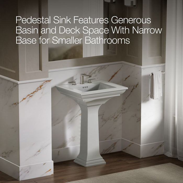 KOHLER K-2344-8 Memoirs Stately Pedestal Sink Combination with 8" Widespread