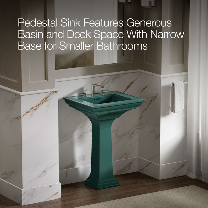 KOHLER K-2344-8 Memoirs Stately Pedestal Sink Combination with 8" Widespread