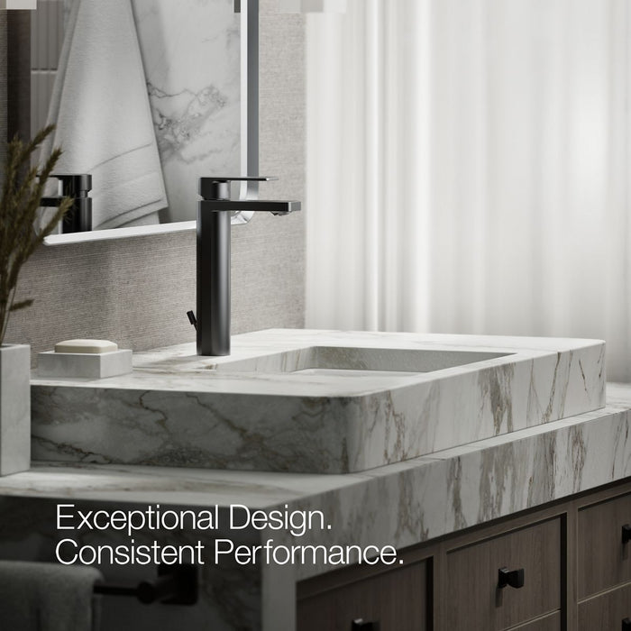 KOHLER K-23475-4K Parallel Tall single-handle bathroom sink faucet, 1.0 gpm