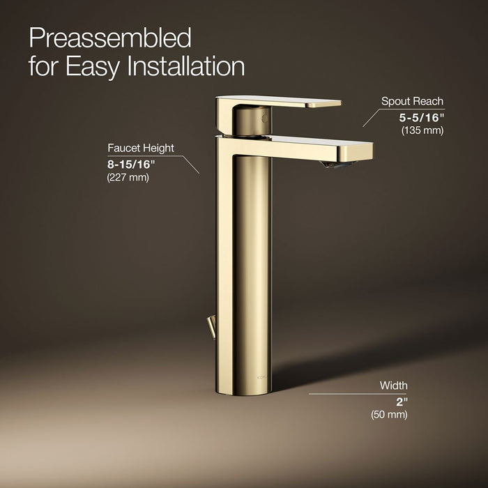 Kohler Parallel Tall single-handle bathroom sink faucet, 1.0 gpm