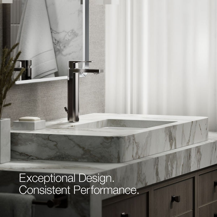KOHLER K-23475-4K Parallel Tall single-handle bathroom sink faucet, 1.0 gpm