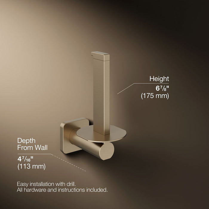 KOHLER K-23527 Parallel Vertical toilet paper holder