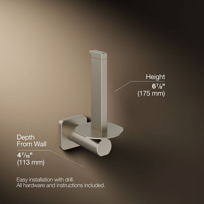KOHLER K-23527 Parallel Vertical toilet paper holder