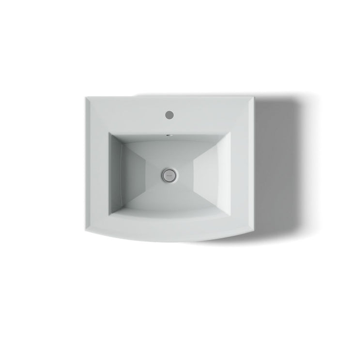 Kohler Archer 24" rectangular pedestal bathroom sink
