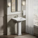 KOHLER K-2358-1 Archer 24" rectangular pedestal bathroom sink, white - view 4