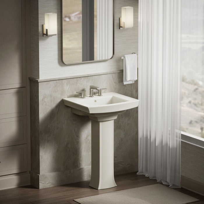 Kohler Archer 24" rectangular pedestal bathroom sink