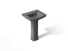 KOHLER K-2359-4 Archer 24" rectangular pedestal bathroom sink, thunder grey