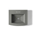 KOHLER K-2359-4 Archer 24" rectangular pedestal bathroom sink, thunder grey - view 3