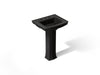 KOHLER K-2359-8 Archer 24" rectangular pedestal bathroom sink, black black
