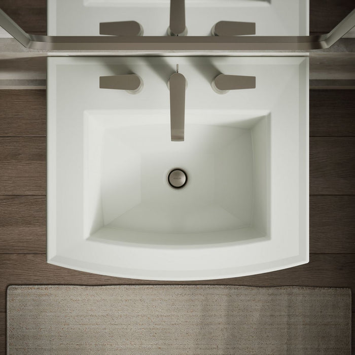 KOHLER K-2359-8 Archer 24" rectangular pedestal bathroom sink, dune - view 5