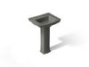 KOHLER K-2359-8 Archer 24" rectangular pedestal bathroom sink, thunder grey