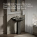 KOHLER K-2359-8 Archer 24" rectangular pedestal bathroom sink, thunder grey - view 4