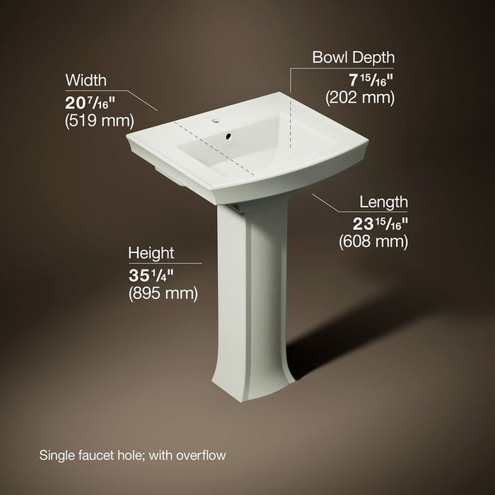 3/4 view of product with dimensions