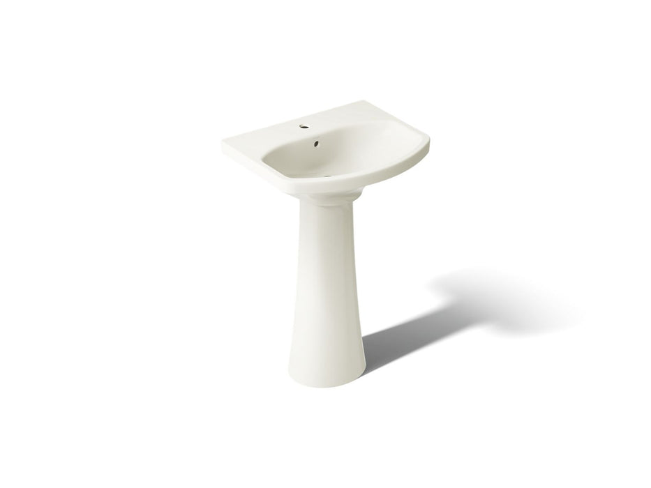 KOHLER K-2362-1 Cimarron 22-3/4" rectangular pedestal bathroom sink, biscuit