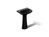 KOHLER K-2362-1 Cimarron 22-3/4" rectangular pedestal bathroom sink, black black