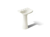 KOHLER K-2362-8 Cimarron 22-3/4" rectangular pedestal bathroom sink, biscuit