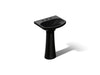 KOHLER K-2362-8 Cimarron 22-3/4" rectangular pedestal bathroom sink, black black