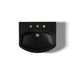 KOHLER K-2362-8 Cimarron 22-3/4" rectangular pedestal bathroom sink, black black - view 3