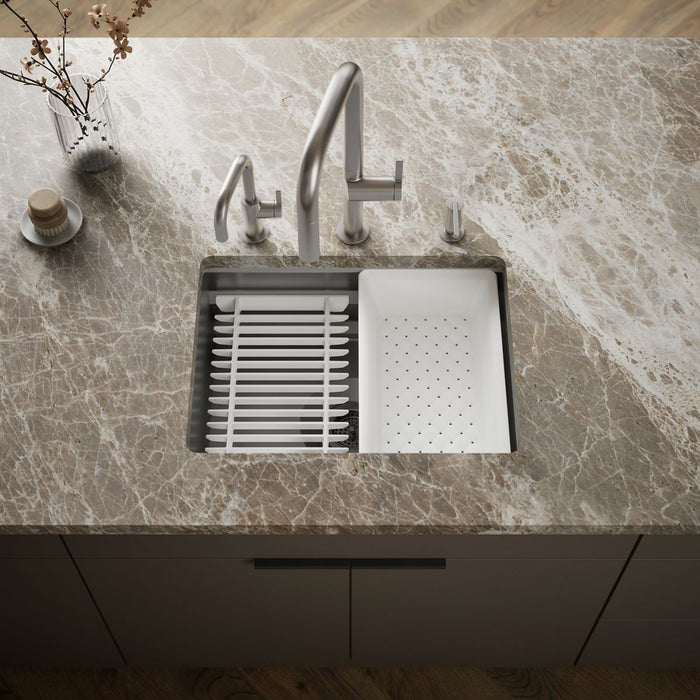 KOHLER Prolific 23" undermount single-bowl workstation kitchen sink
